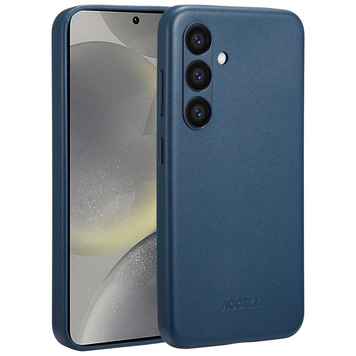 Accezz MagSafe Leather Backcover Samsung Galaxy S24 Telefoonhoesje Blauw