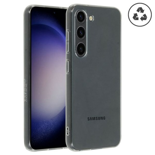 Accezz 100% Recycled Clear Backcover Samsung Galaxy S23 Telefoonhoesje Transparant