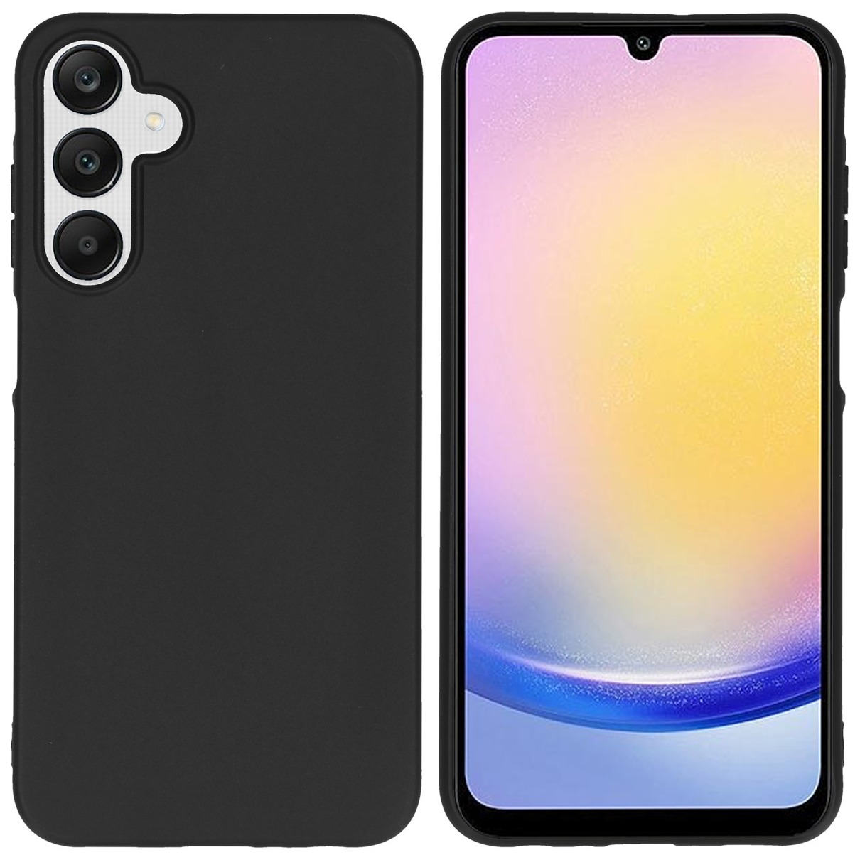 Accezz Color Backcover Samsung Galaxy A25 Telefoonhoesje Zwart