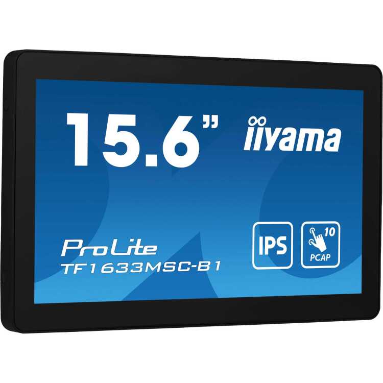 iiyama ProLite TF1633MSC-B1 ledmonitor Touch, HDMI, DisplayPort, Audio, USB