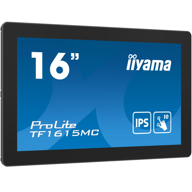 iiyama ProLite TF1615MC-B1 ledmonitor Touch, VGA, HDMI, DisplayPort, USB