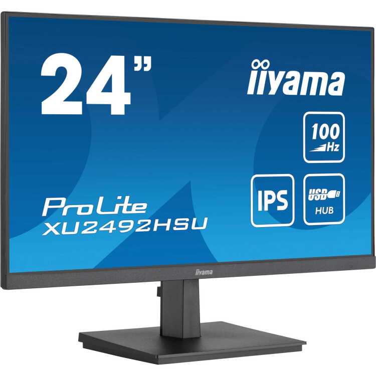 iiyama ProLite XU2492HSU-B6 ledmonitor HDMI, DisplayPort, USB, Audio