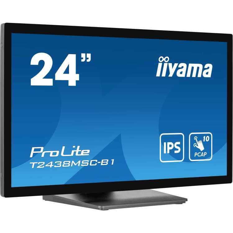 iiyama ProLite T2438MSC-B1 ledmonitor Touch, HDMI, DisplayPort, USB, Audio