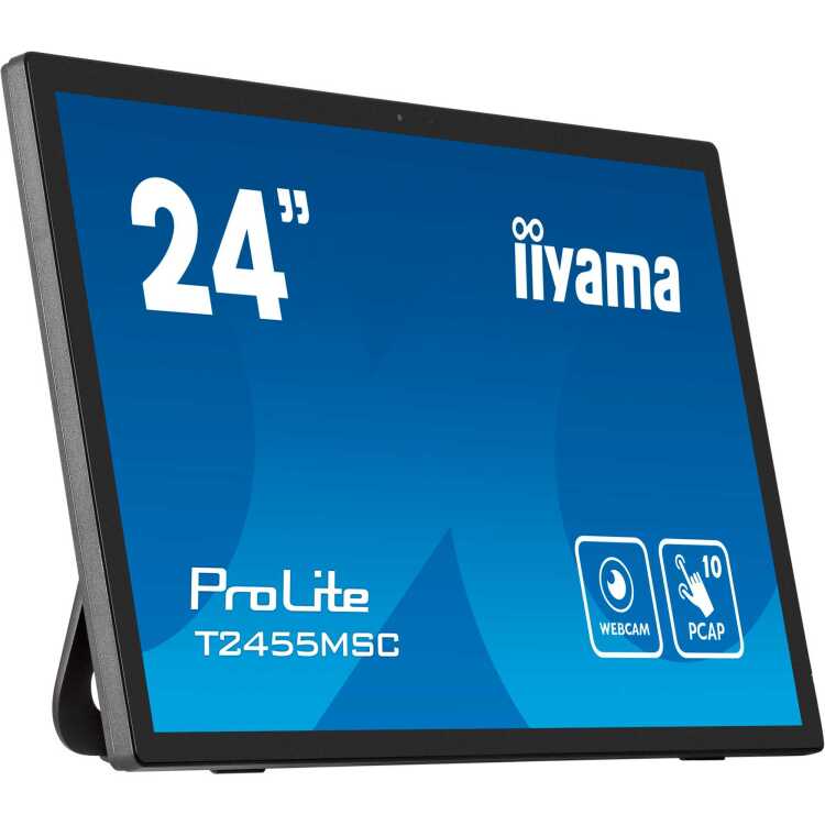 iiyama ProLite T2455MSC-B1 ledmonitor Touch, HDMI, DisplayPort, USB, Audio, webcam