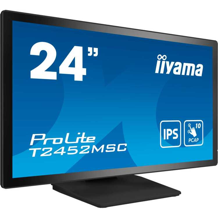 iiyama ProLite T2452MSC-B1 ledmonitor Touch, HDMI, DisplayPort, USB, Audio