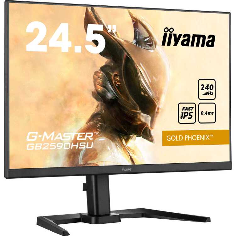 iiyama G-Master Gold Phoenix GB2590HSU-B5 gaming monitor 240Hz, HDMI, DisplayPort, USB, Audio, AMD Free-Sync