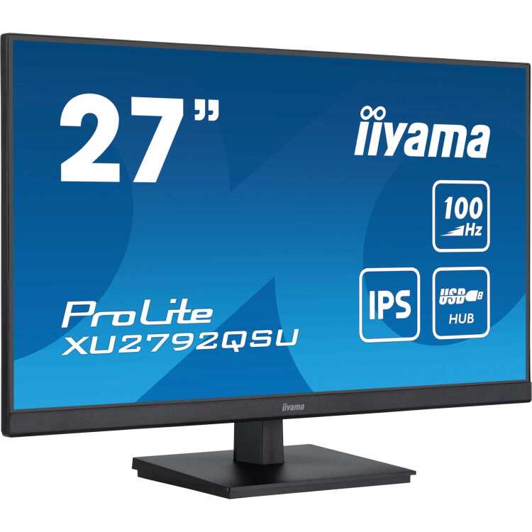 iiyama ProLite XU2792QSU-B6 ledmonitor HDMI, DisplayPort, USB, Audio
