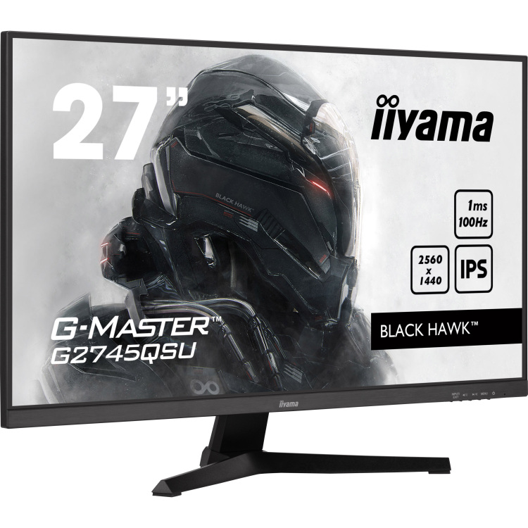 iiyama G-Master Black Hawk G2745QSU-B1 gaming monitor 100Hz, HDMI, DisplayPort, USB, Audio