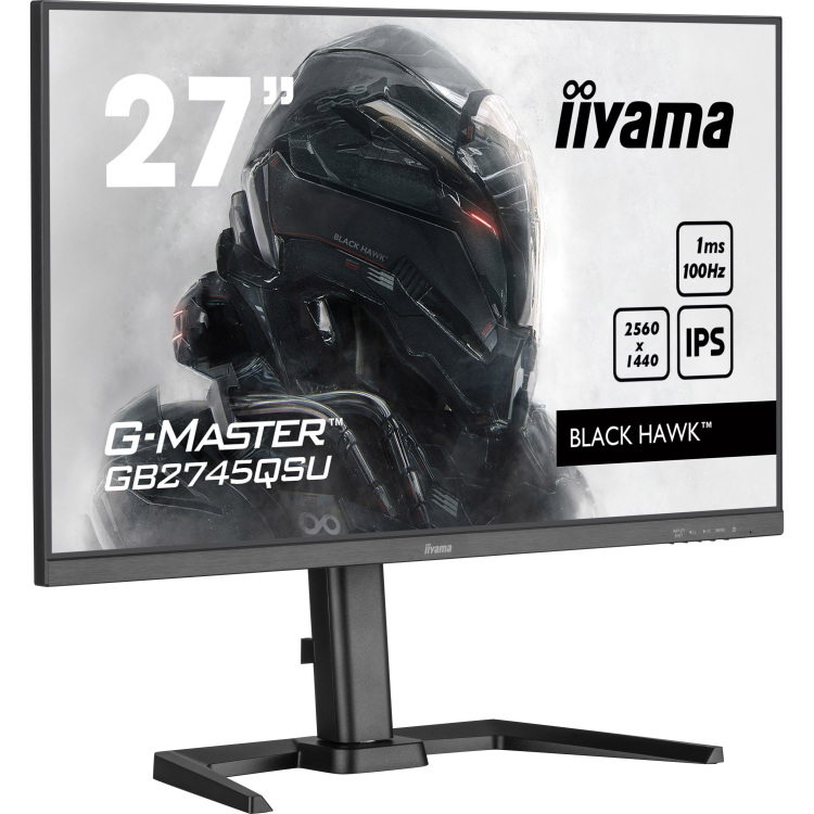 iiyama G-Master Black Hawk GB2745QSU-B1 gaming monitor 100Hz, HDMI, DisplayPort, USB, Audio, AMD Free-Sync