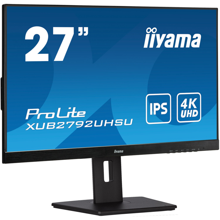iiyama ProLite XUB2792UHSU-B5 ledmonitor 4K UHD, DVI, HDMI, DisplayPort, USB, Audio