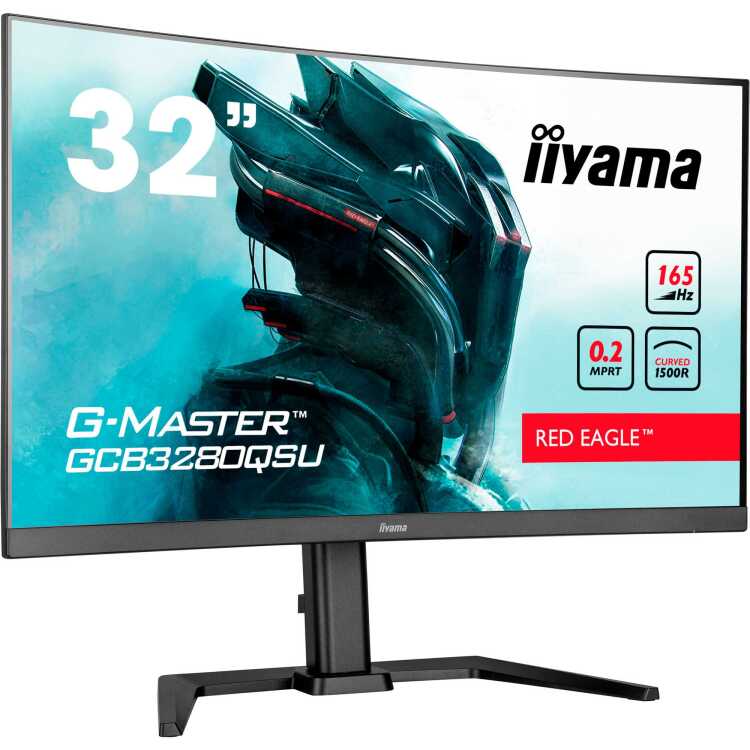 iiyama G-Master Red Eagle GCB3280QSU-B1 gaming monitor 165 Hz, HDMI, DisplayPort, USB, Audio, AMD Free-Sync