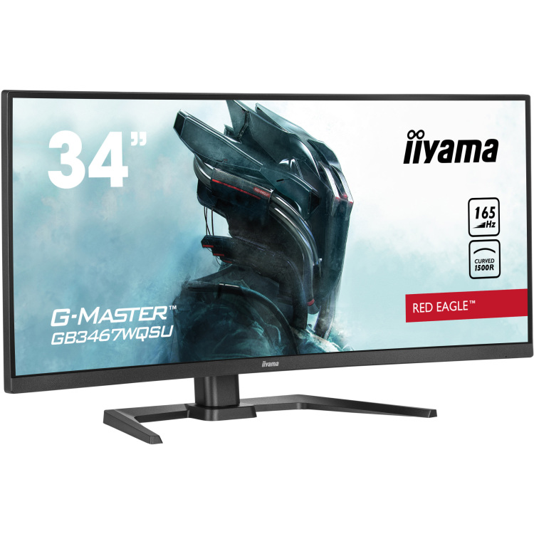 iiyama G-Master Red Eagle GB3467WQSU-B5 gaming monitor 2x HDMI, DisplayPort, 4x USB-A 3.2 (5 Gbit/s), 165 Hz
