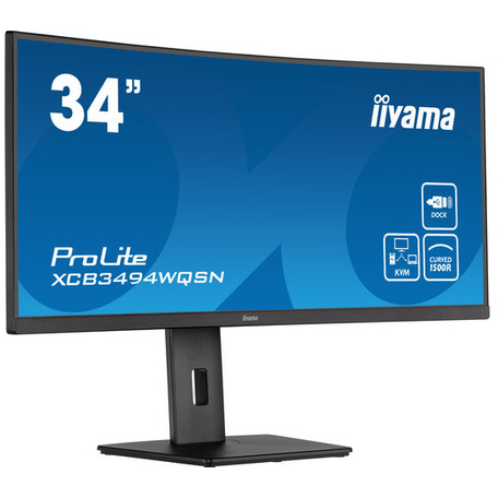 iiyama ProLite XCB3494WQSN-B5 ledmonitor 120 Hz, UWQHD, HDMI, DisplayPort, USB-C, LAN, Audio
