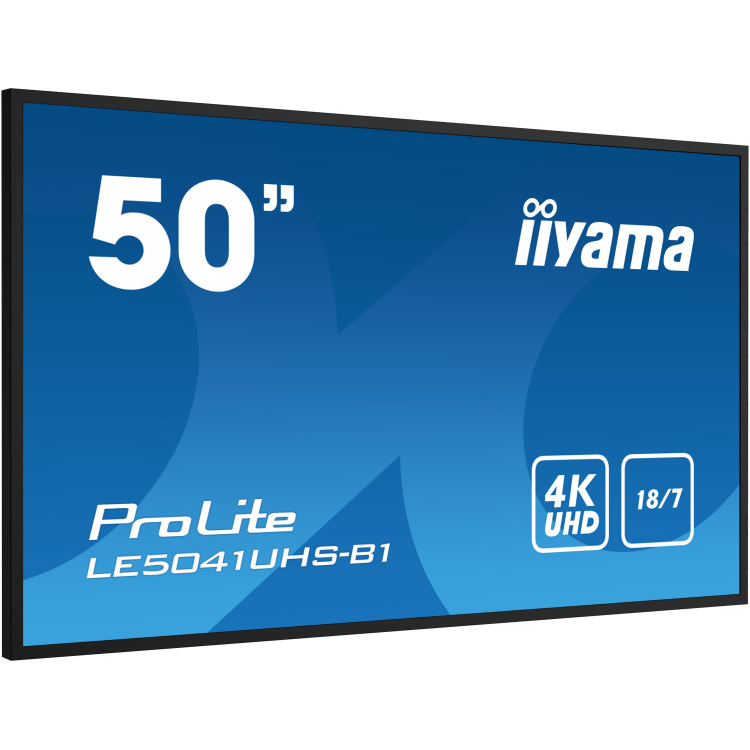 iiyama Prolite LE5041UHS-B1 public display 4K UHD, VGA, HDMI, LAN, USB, Audio