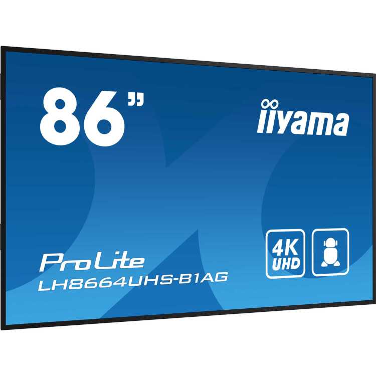 iiyama ProLite LH8664UHS-B1AG public display HDMI, USB, WiFi, Audio, Android