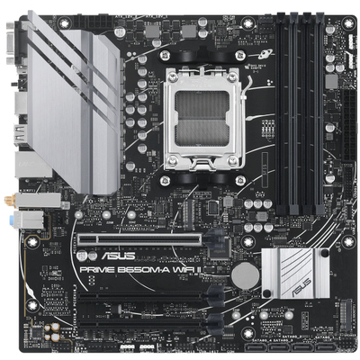 ASUS PRIME B650M-A WIFI II moederbord RAID, 2,5Gb-LAN, WLAN, BT, Sound, µATX