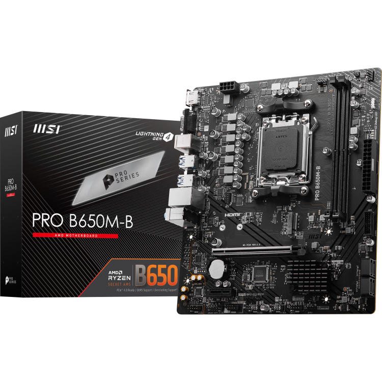 MSI PRO B650M-B moederbord RAID, 2.5 Gb-LAN, Sound, µATX