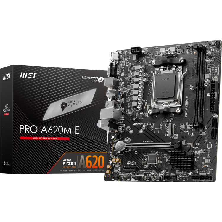 MSI PRO A620M-E moederbord RAID, Gb-LAN, sound, µATX
