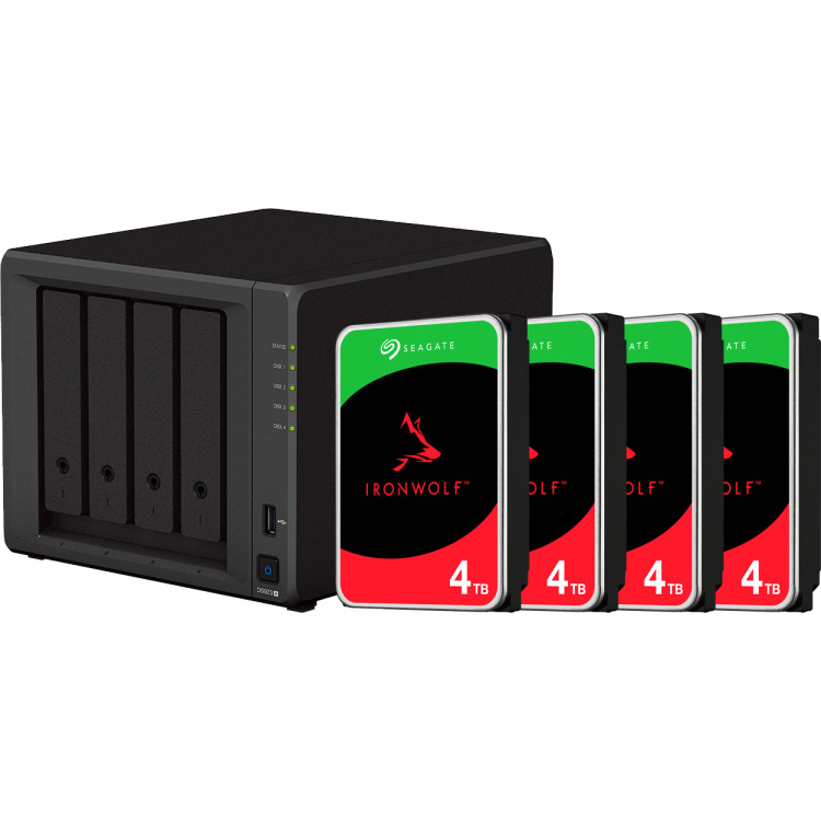 Synology DiskStation DS923+ incl. 4x 4 TB Seagate Ironwolf harde schijf nas 2x LAN, eSATA, USB 3.2 Gen 1