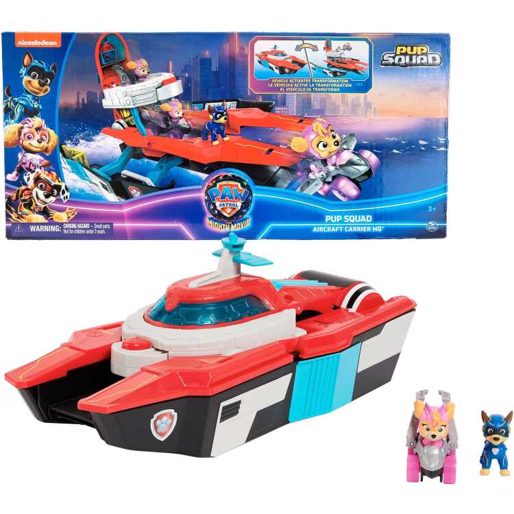 Spin Master PAW Patrol: The Mighty Movie, Pup Squad Marine Hoofdkwartier Speelset speelgoedvoertuig