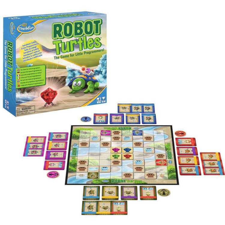 THINK FUN ThinkFun Robot Turtles bordspel Nederlands, 2 - 5 spelers, 10 - 30 minuten, Vanaf 4 jaar