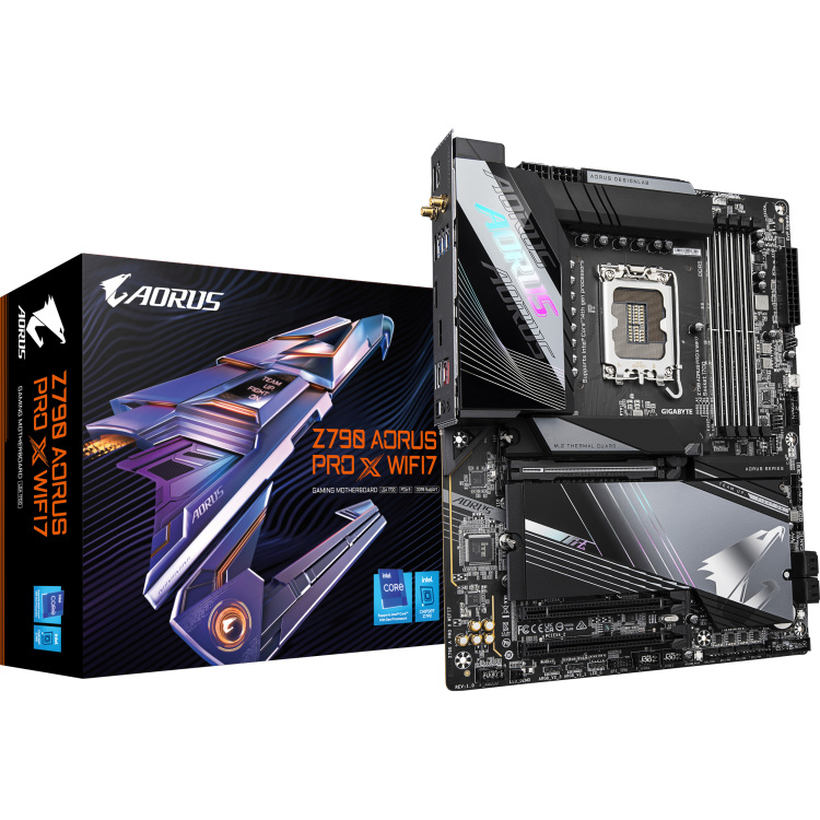 GIGABYTE Z790 AORUS PRO X WIFI7 moederbord RAID, 5Gb-LAN, WLAN, BT, Sound, ATX