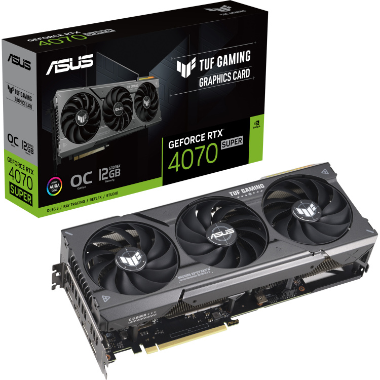 ASUS TUF Gaming GeForce RTX 4070 SUPER OC grafische kaart 1x HDMI, 3x DisplayPort, DLSS 3