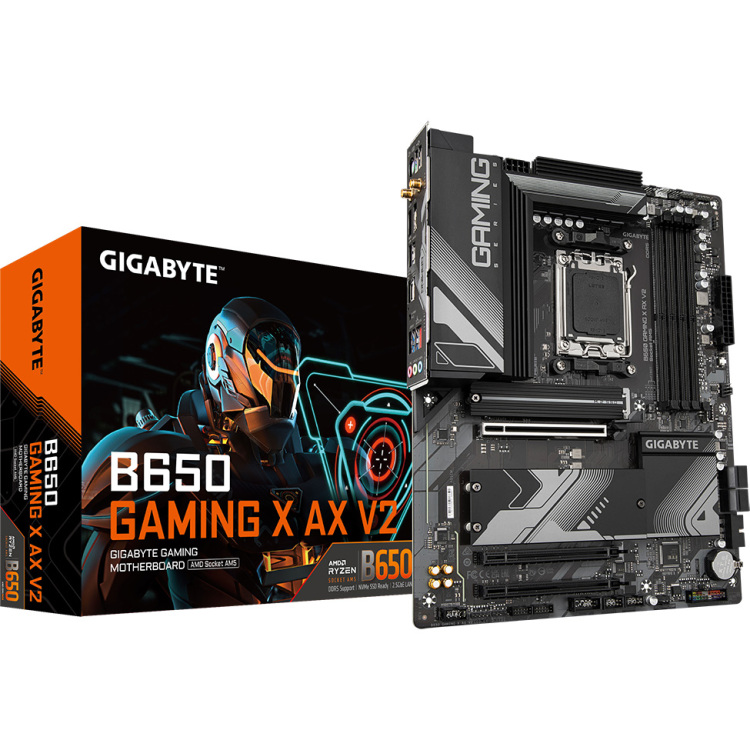 GIGABYTE B650 GAMING X AX V2 moederbord RAID, 2.5 Gb-LAN, WLAN, BT, Sound, ATX