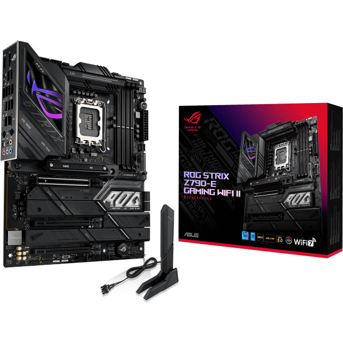 ASUS ROG STRIX Z790-E GAMING WIFI II moederbord RAID, 2.5 Gb-LAN, WLAN, BT, sound, ATX