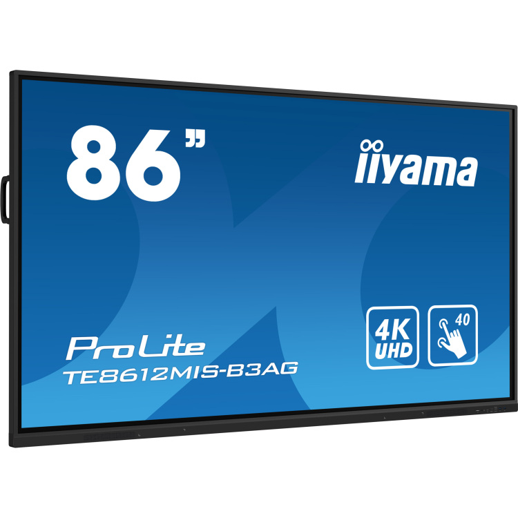 iiyama Prolite TE9812MIS-B3AG public display 4K UHD, Touch, WiFi, VGA, HDMI, USB-C, LAN, Audio