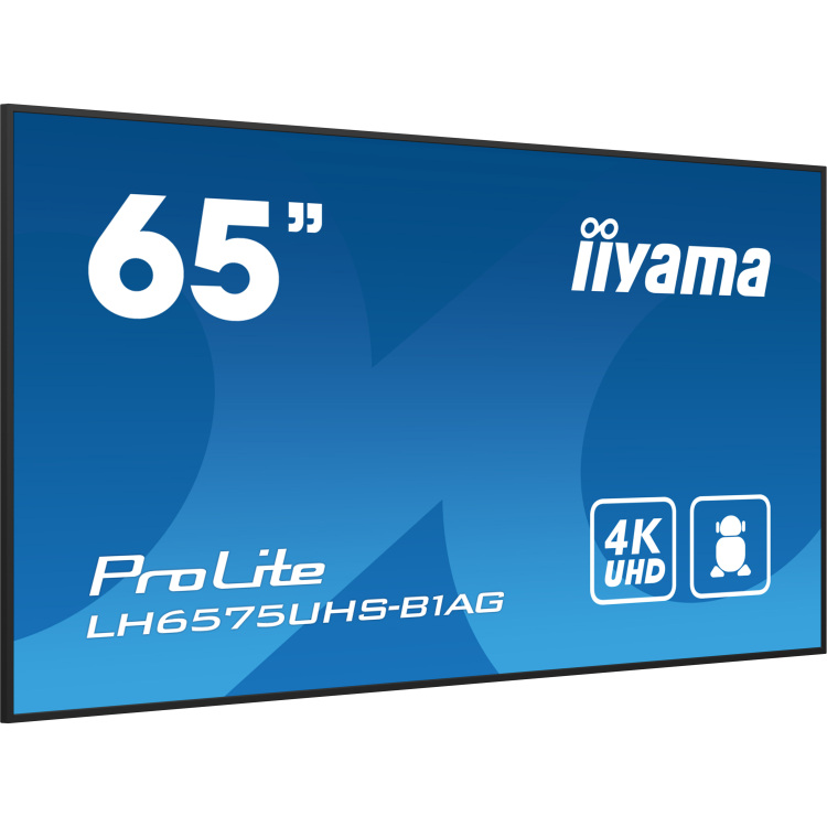 iiyama Prolite LH6575UHS-B1AG ledmonitor HDMI, DisplayPort, RJ45 (LAN), Audio, USB, Android