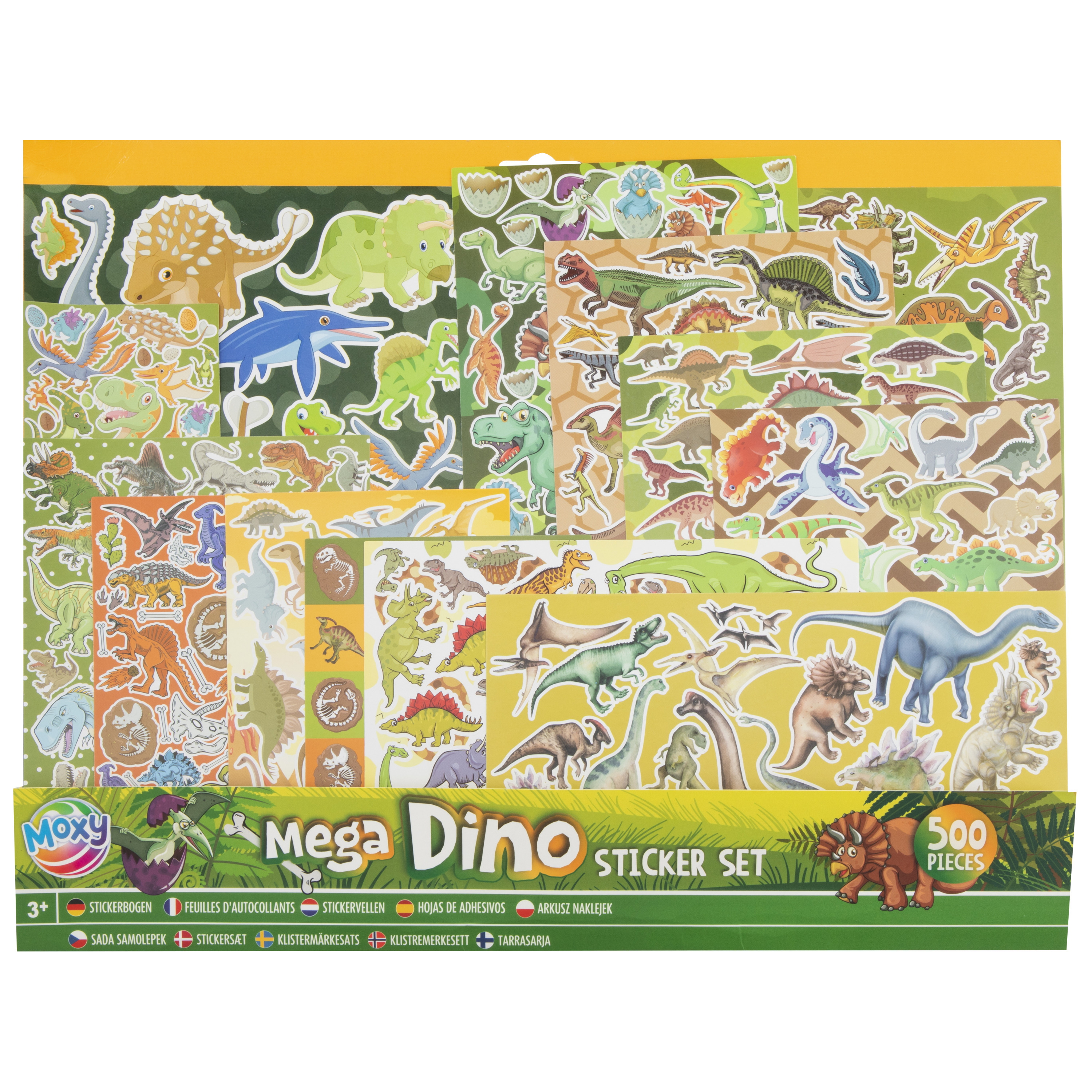 Dinosaurus stickers set - voor kinderen - 500 stuks - Dino artikelen -