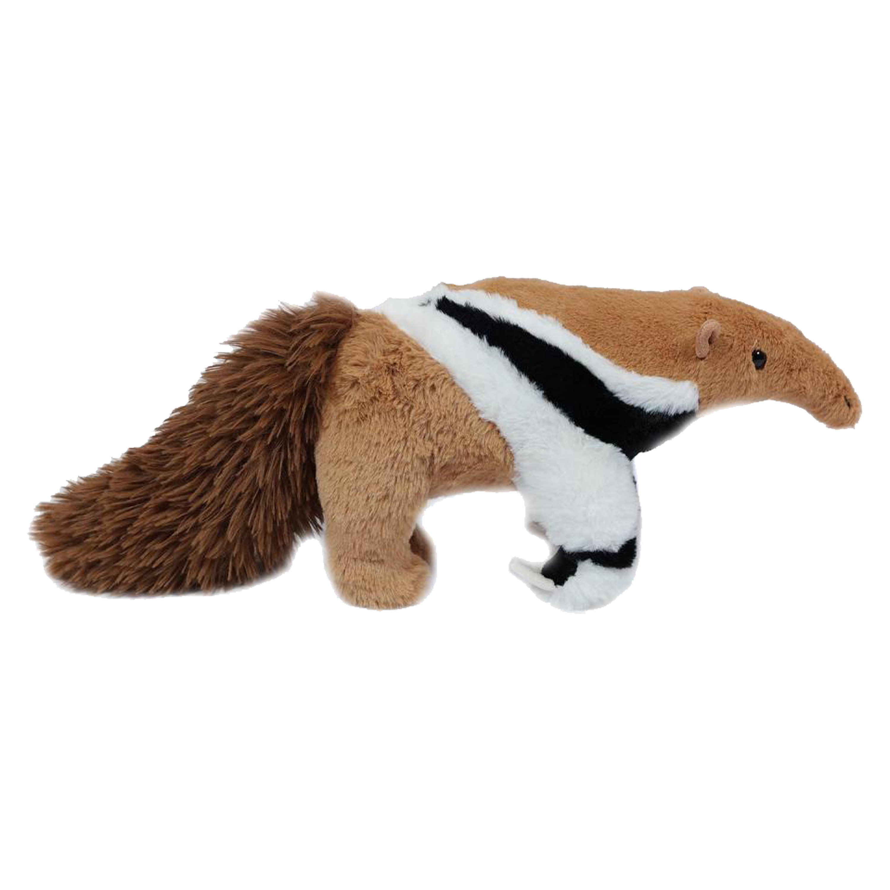 Knuffeldier Lopende Miereneter - zachte pluche stof - premium kwaliteit knuffels - lichtbruin - 30 c -