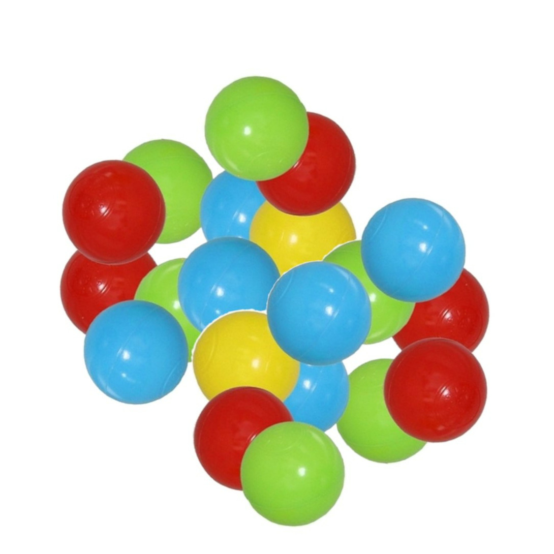 Kunststof ballenbak ballen - felle vrolijke kleuren - 50x stuks - ca 8.50 cm -