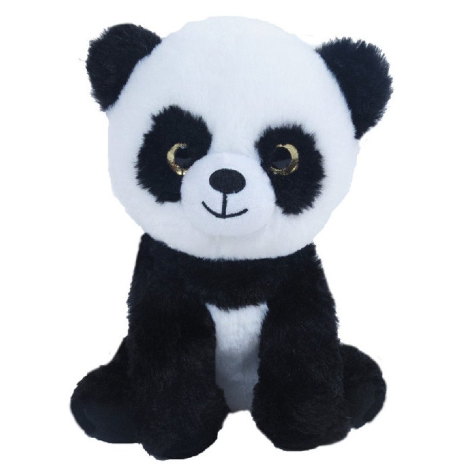 Sandy Knuffel Panda beer - pluche - dieren knuffels - 21 cm - wilde dieren knuffels -