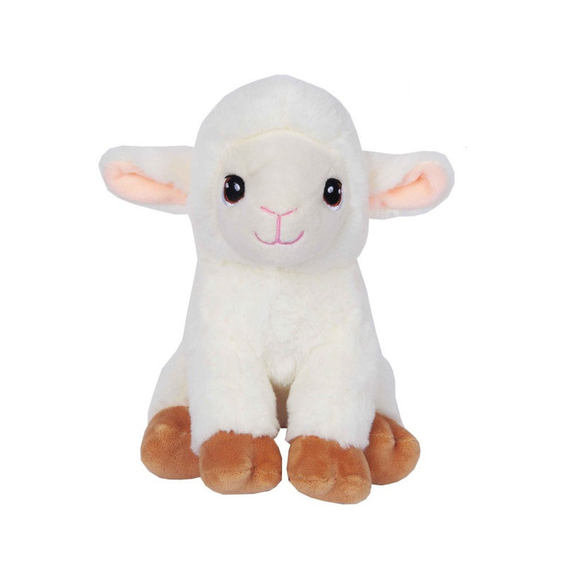 Knuffeldier Lammetje/schaap Lisa - zachte pluche stof - dieren knuffels - wit - 23 cm -