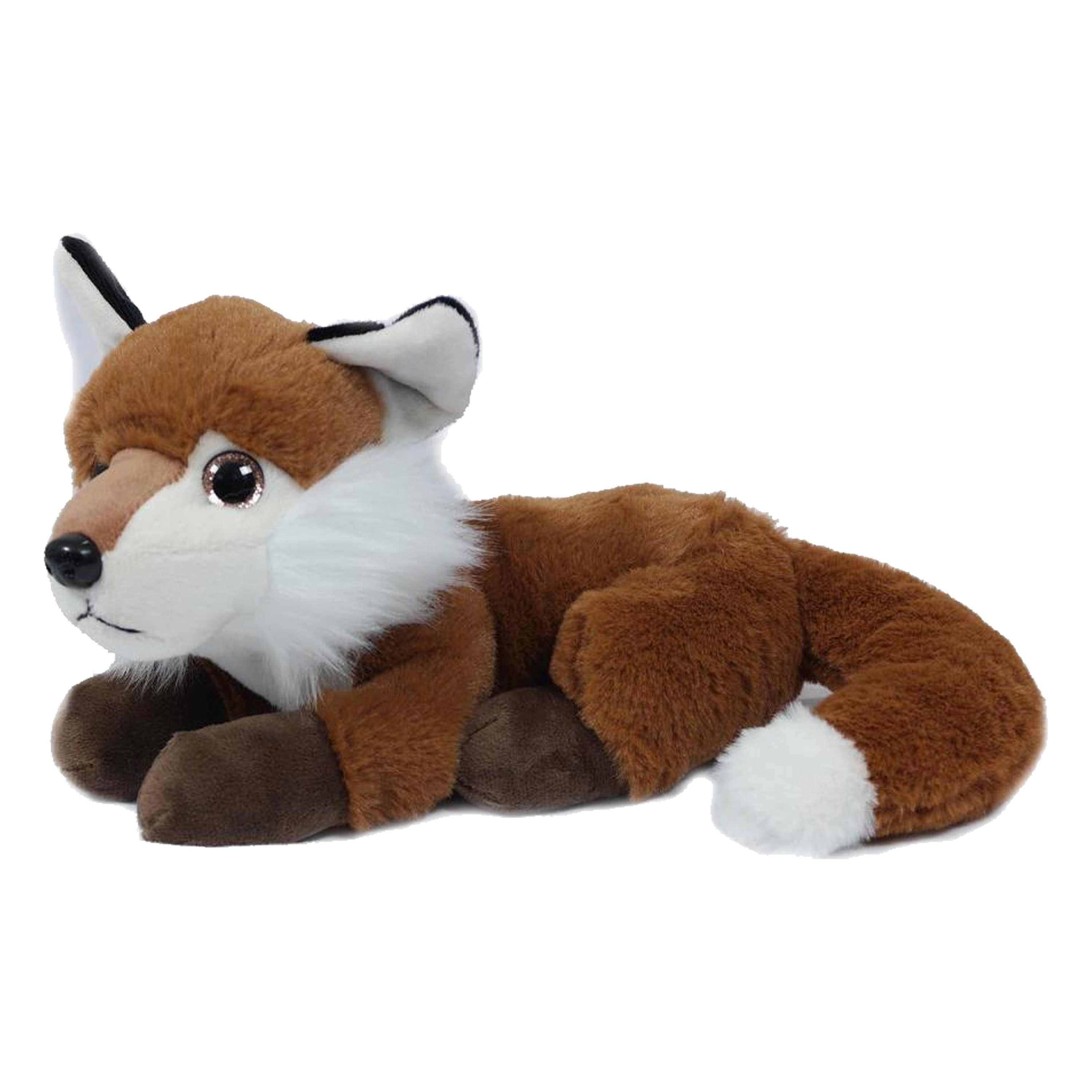 Knuffeldier Vos - zachte pluche stof - donkerrood - premium kwaliteit knuffels - 20 cm -