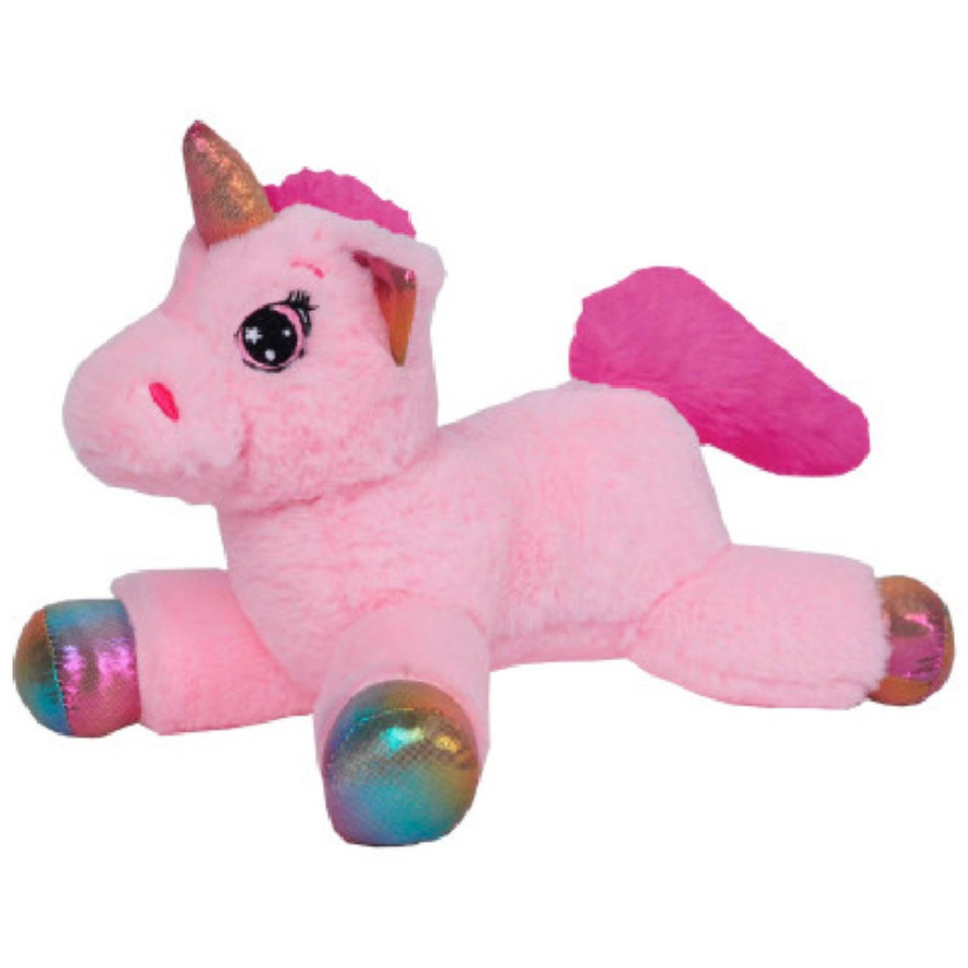 Knuffeldier Eenhoorn Mistica - zachte pluche stof - dieren knuffels - roze - 39 cm -