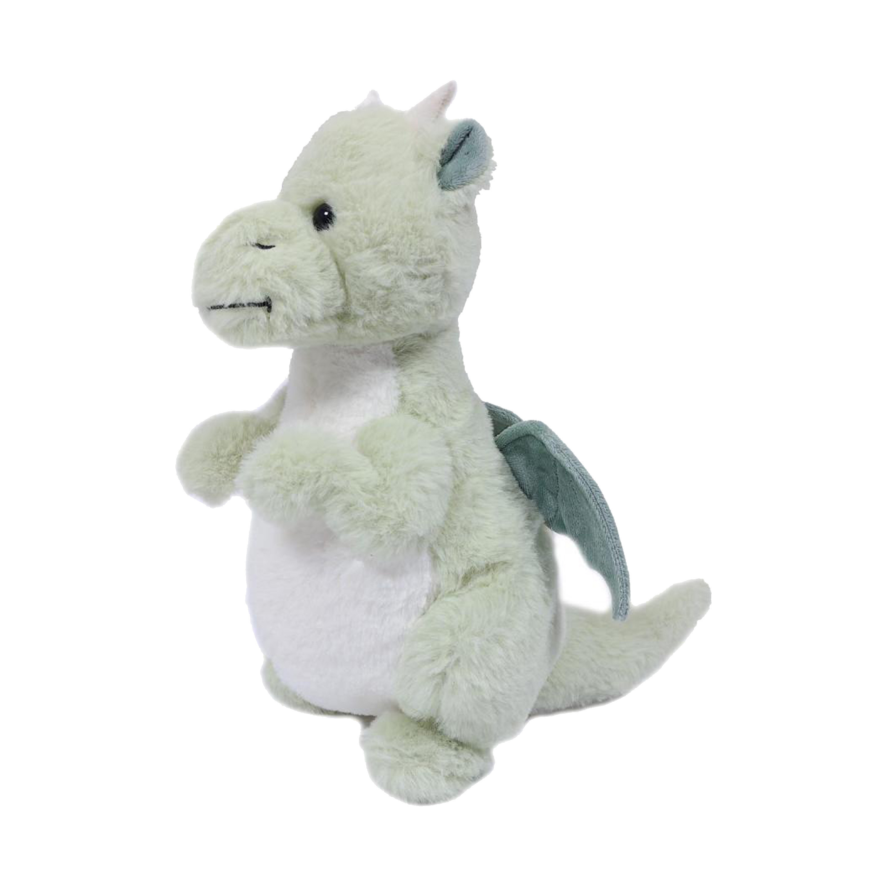 Knuffeldier Draak - zachte pluche stof - premium kwaliteit knuffels - groen - 30 cm -