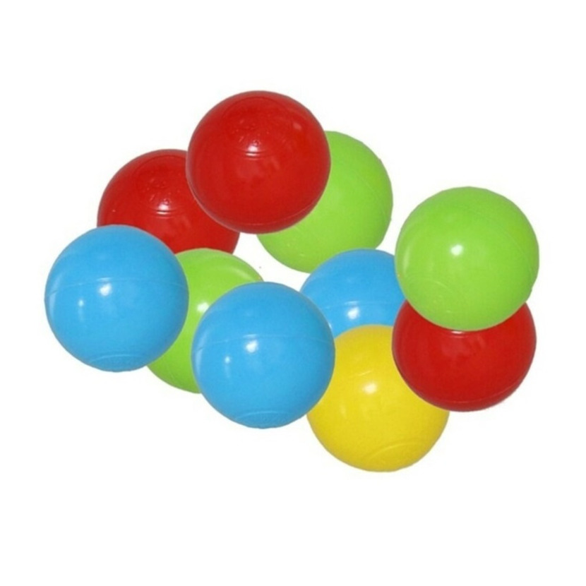 Kunststof ballenbak ballen - felle vrolijke kleuren - 10x stuks - ca 8.50 cm -