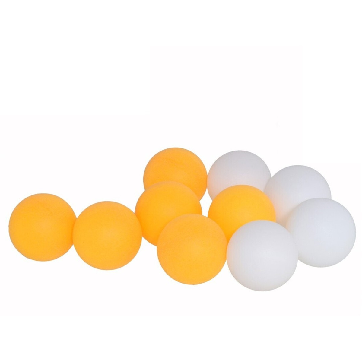 Tafeltennisballen setje - 10x balletjes - kunststof - geel/wit - pingpong -