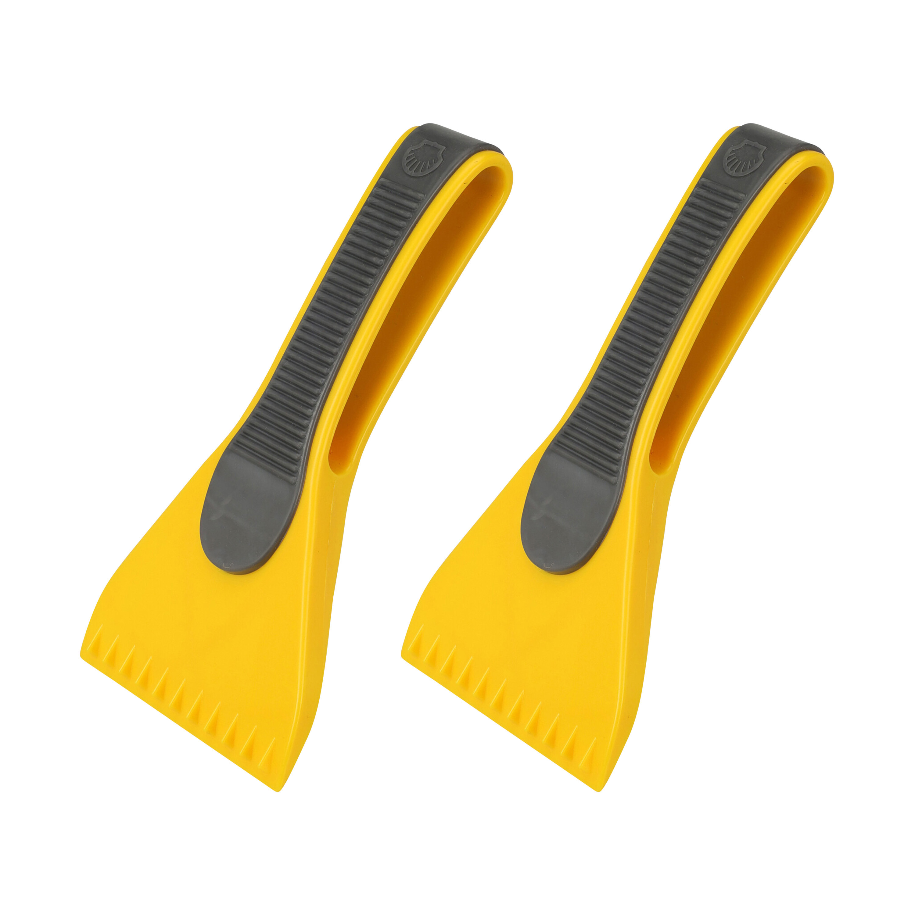 Ijskrabber voor auto - 2x - geel - ruitenkrabber - winter auto accessoires -
