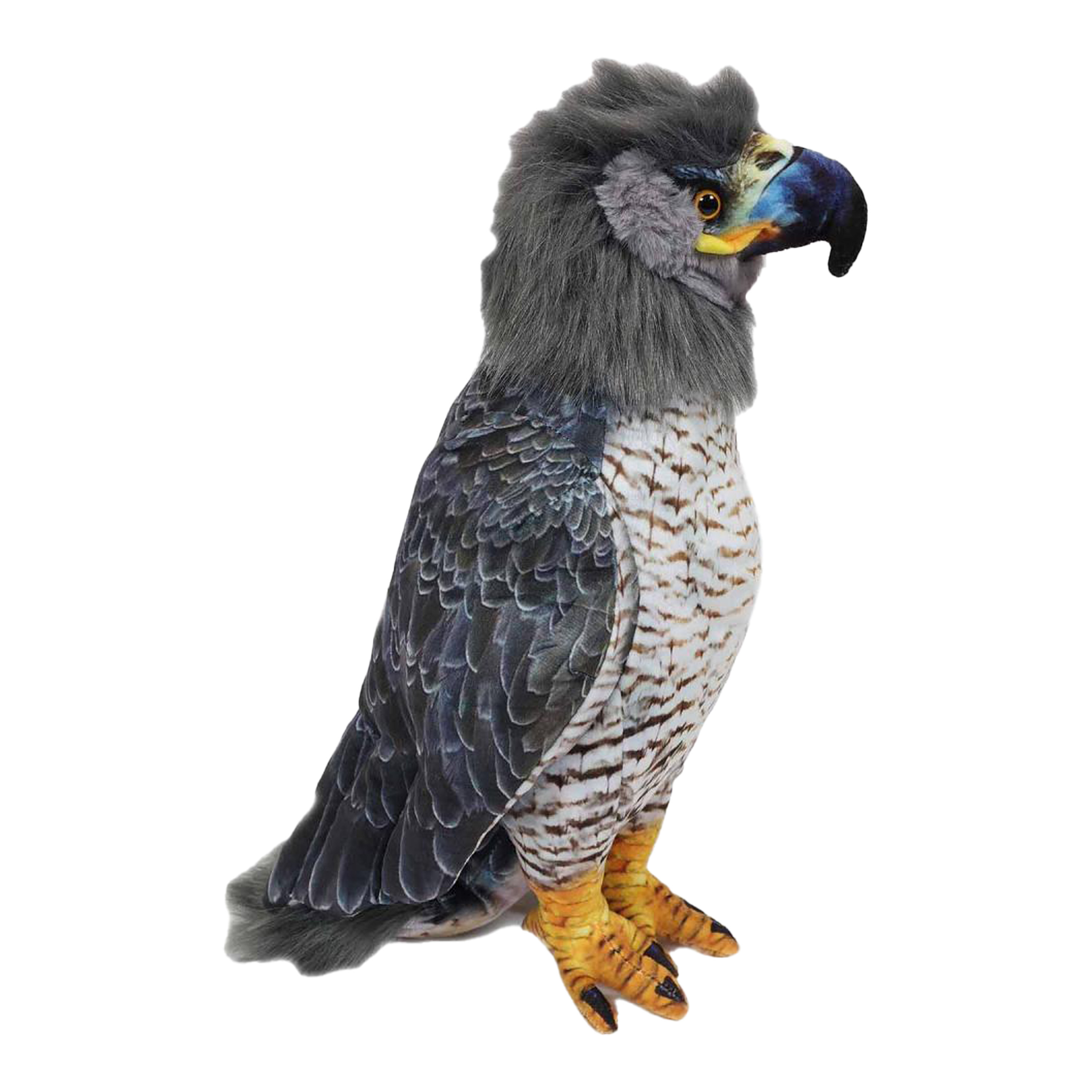 Knuffeldier Arend/Adelaar - pluche stof - grijs/wit - kwaliteit knuffels - Roofvogels - 36 cm -