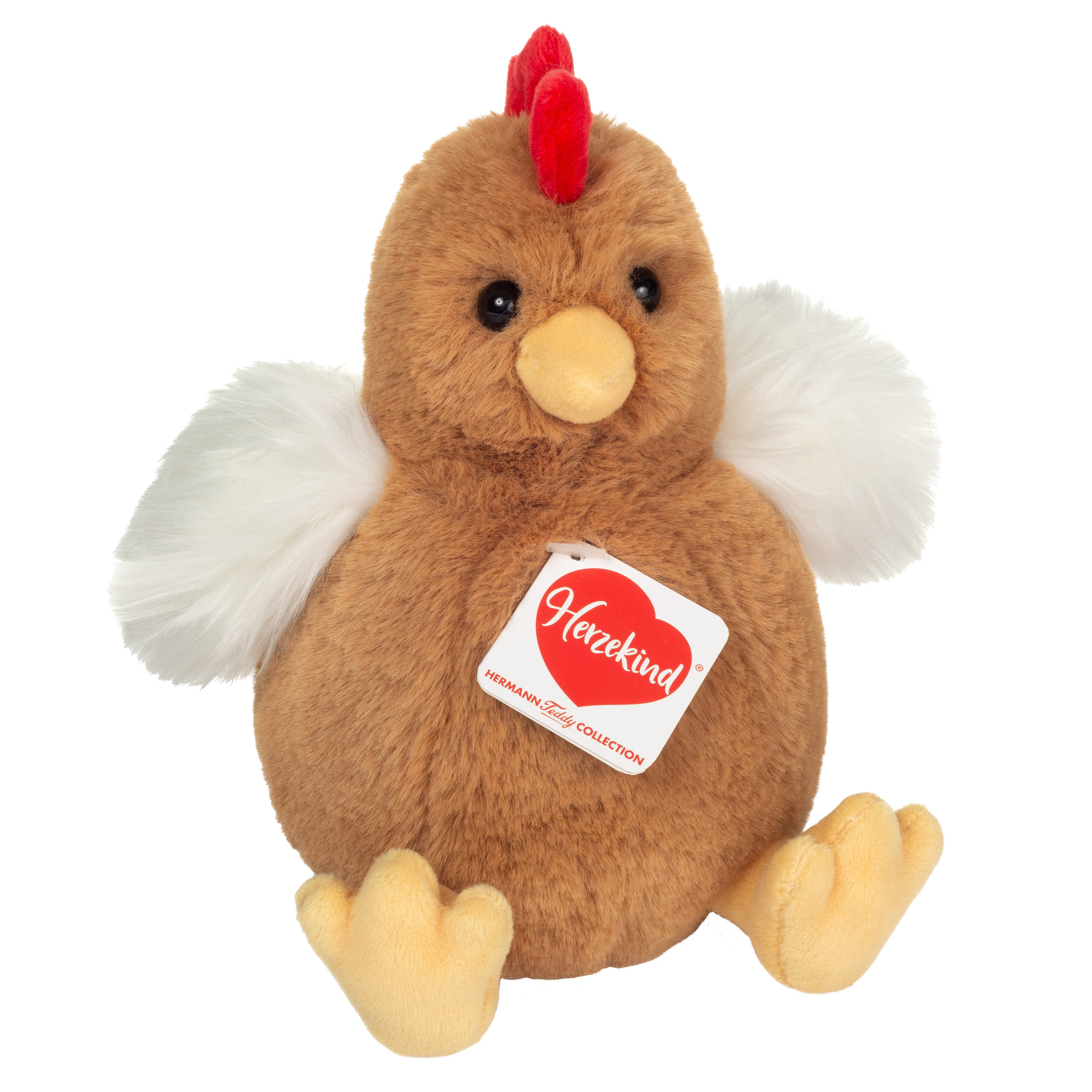 Knuffeldier Kip - zachte pluche stof - premium kwaliteit knuffels - bruin - 18 cm -