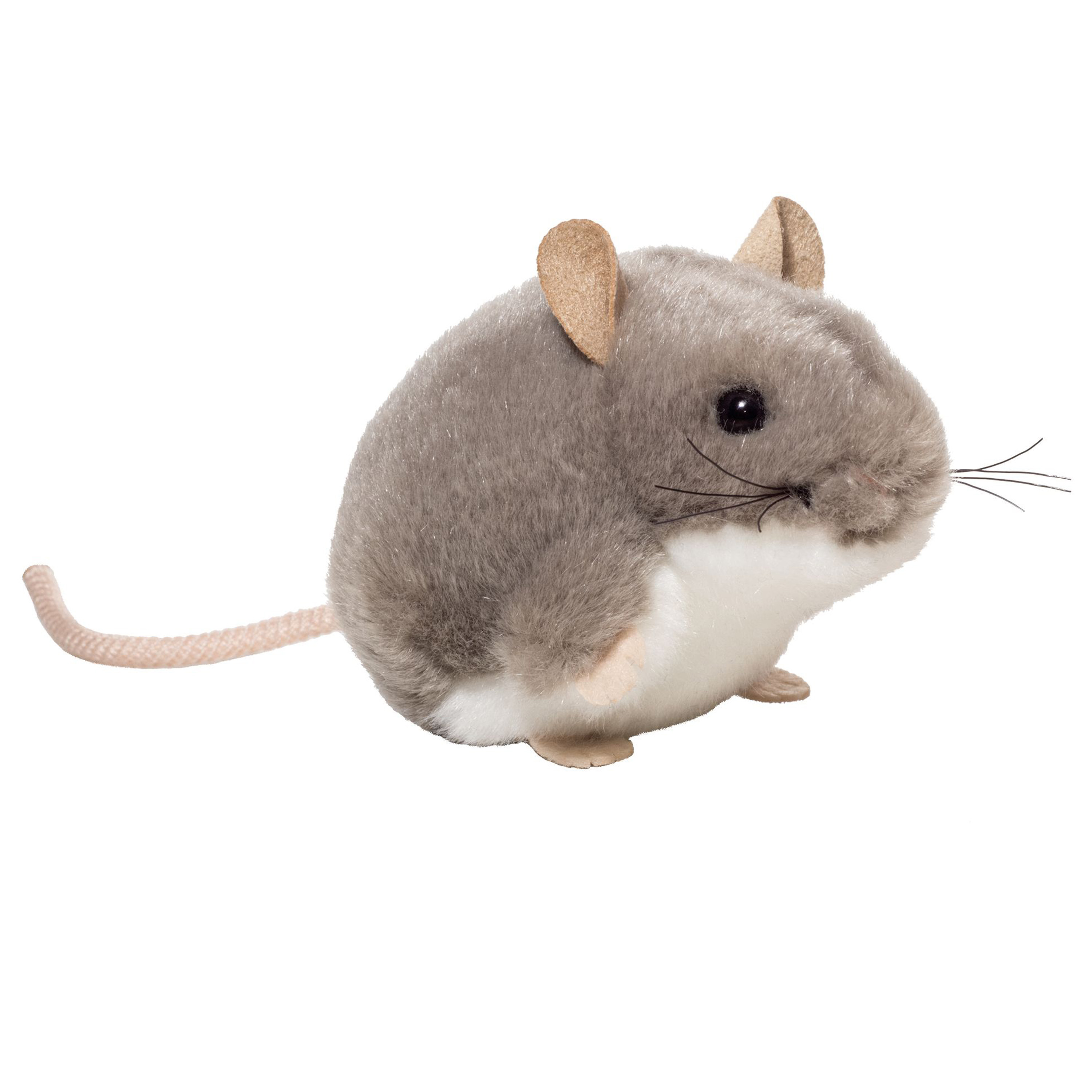 Knuffeldier Muis - zachte pluche stof - premium kwaliteit knuffels - grijs - 9 cm -