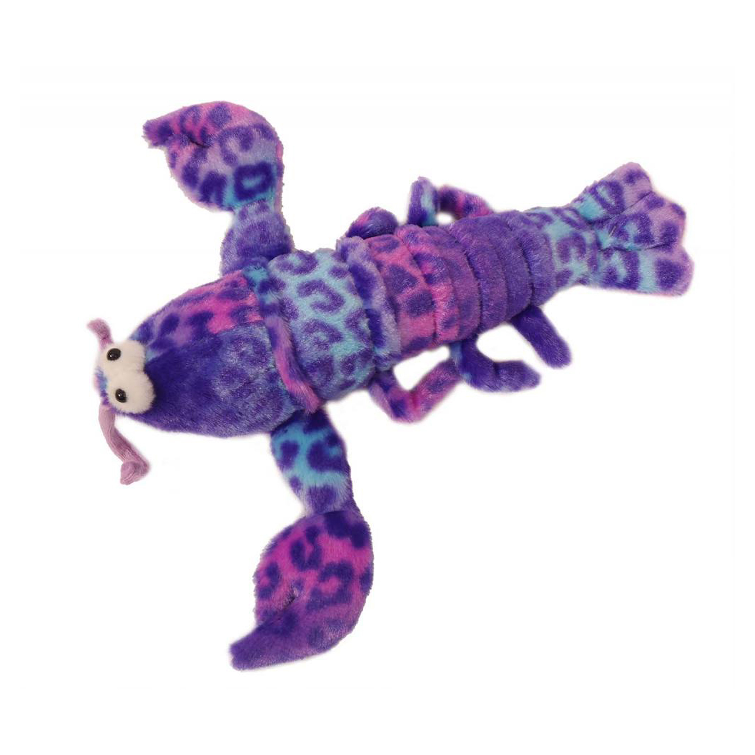 Knuffeldier Kreeft - zachte pluche stof - paars - kwaliteit knuffels - 33 cm -
