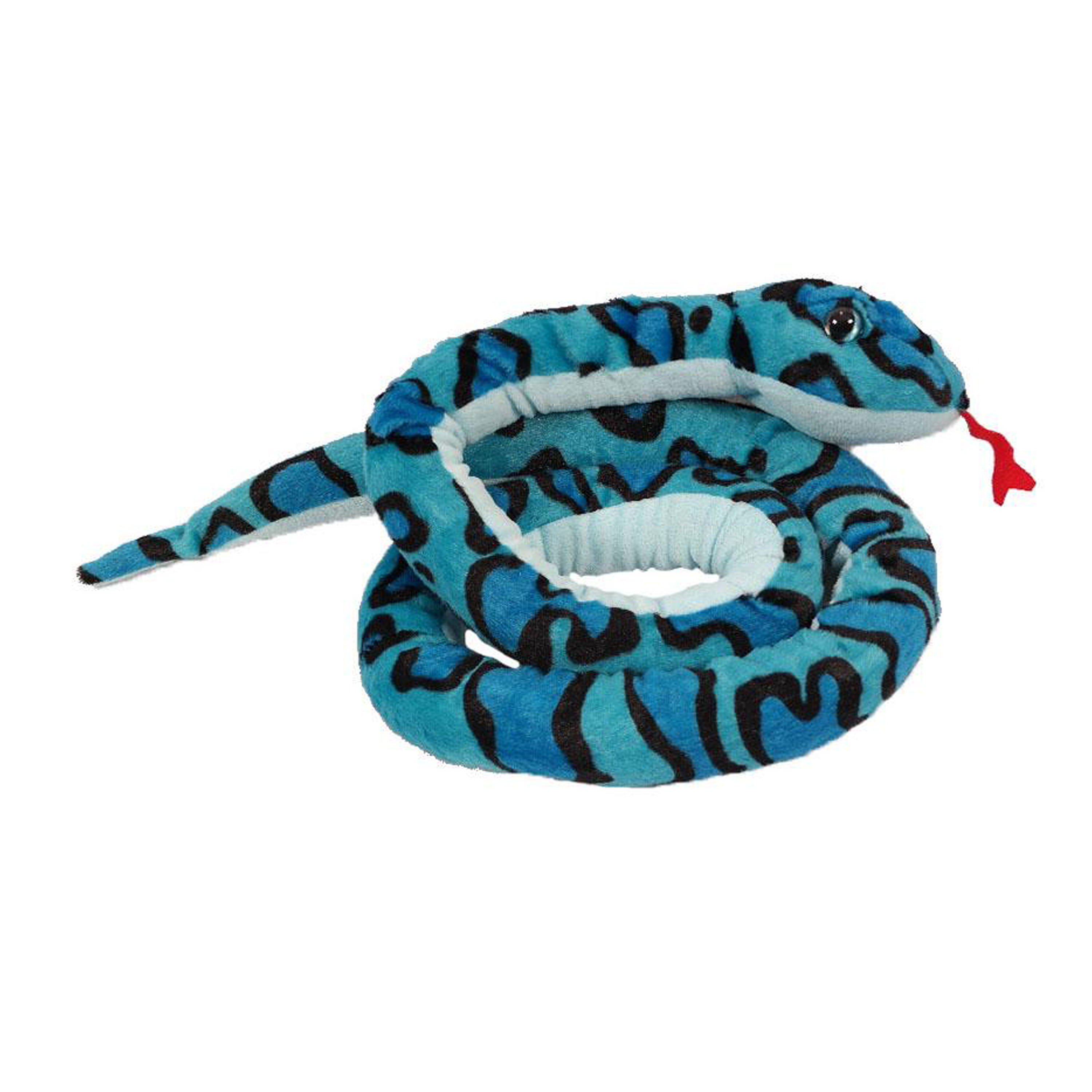 Knuffeldier Boomslang - zachte pluche stof - blauw - premium kwaliteit knuffels - 250 cm -
