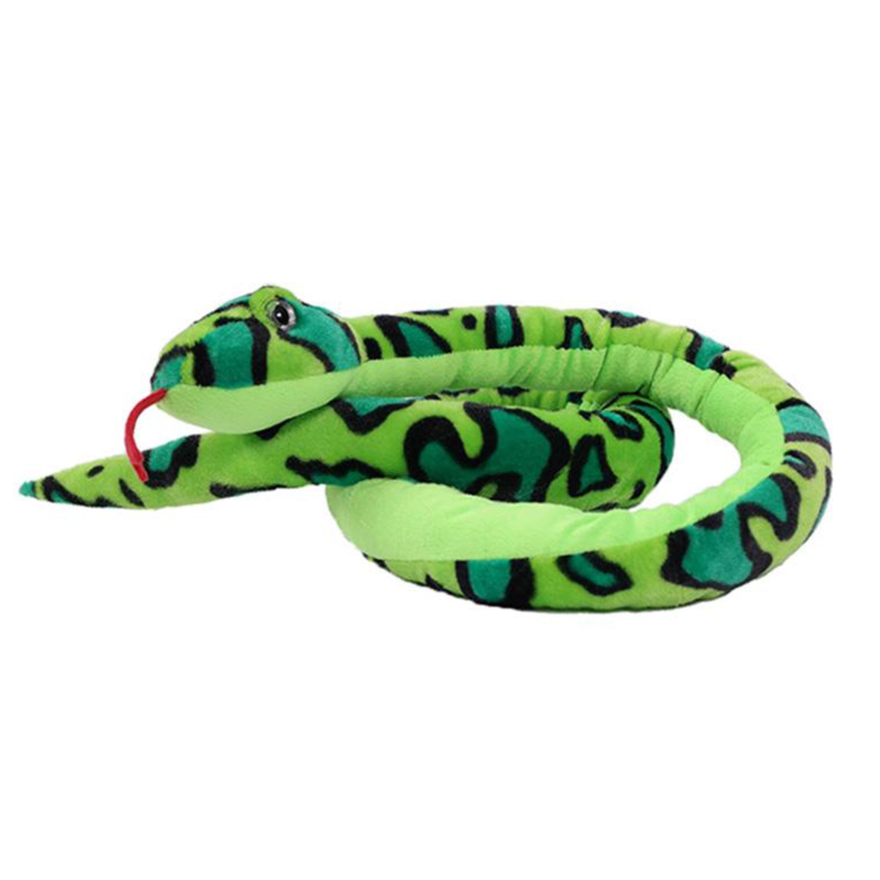 Knuffeldier Boomslang - zachte pluche stof - groen - premium kwaliteit knuffels - 250 cm -