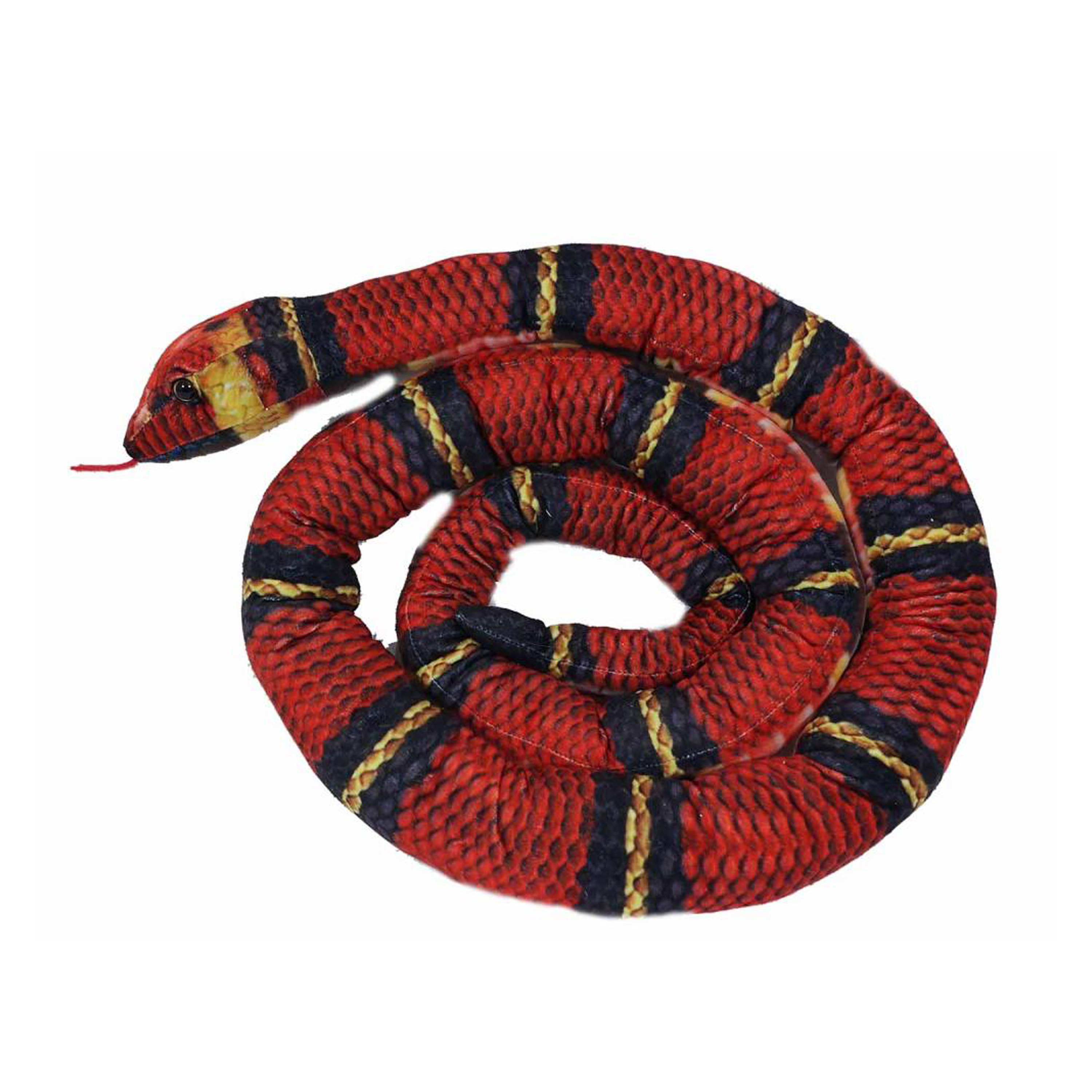 Knuffeldier Slang - zachte pluche stof - rood - premium kwaliteit knuffels - 200 cm -