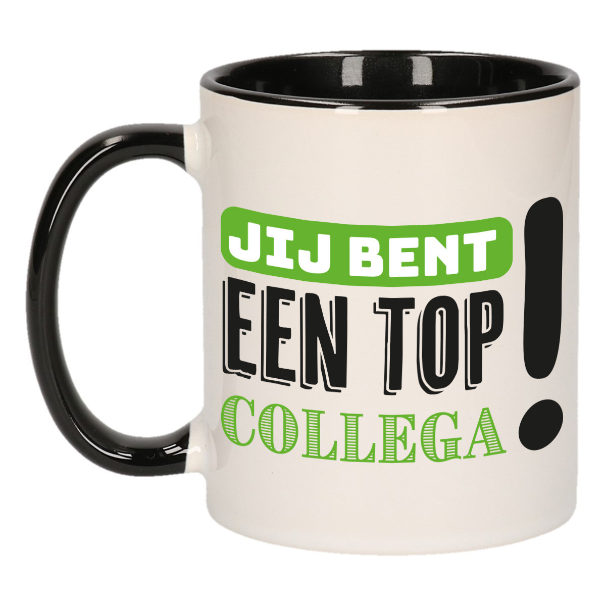 Cadeau koffie/thee mok voor collega - groen - keramiek - 300 ml - top collega -